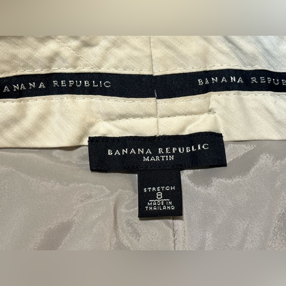 Banana Republic Martin Heather Gray Wool Wide Leg Cargo Capris 8 - Picture 7 of 8